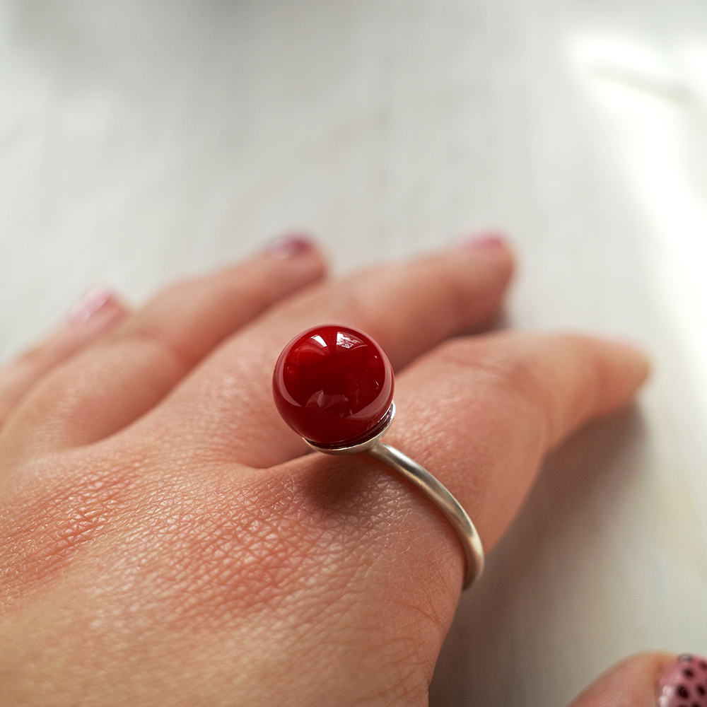 Anello Assolo Rosso Porpora - immagine 2