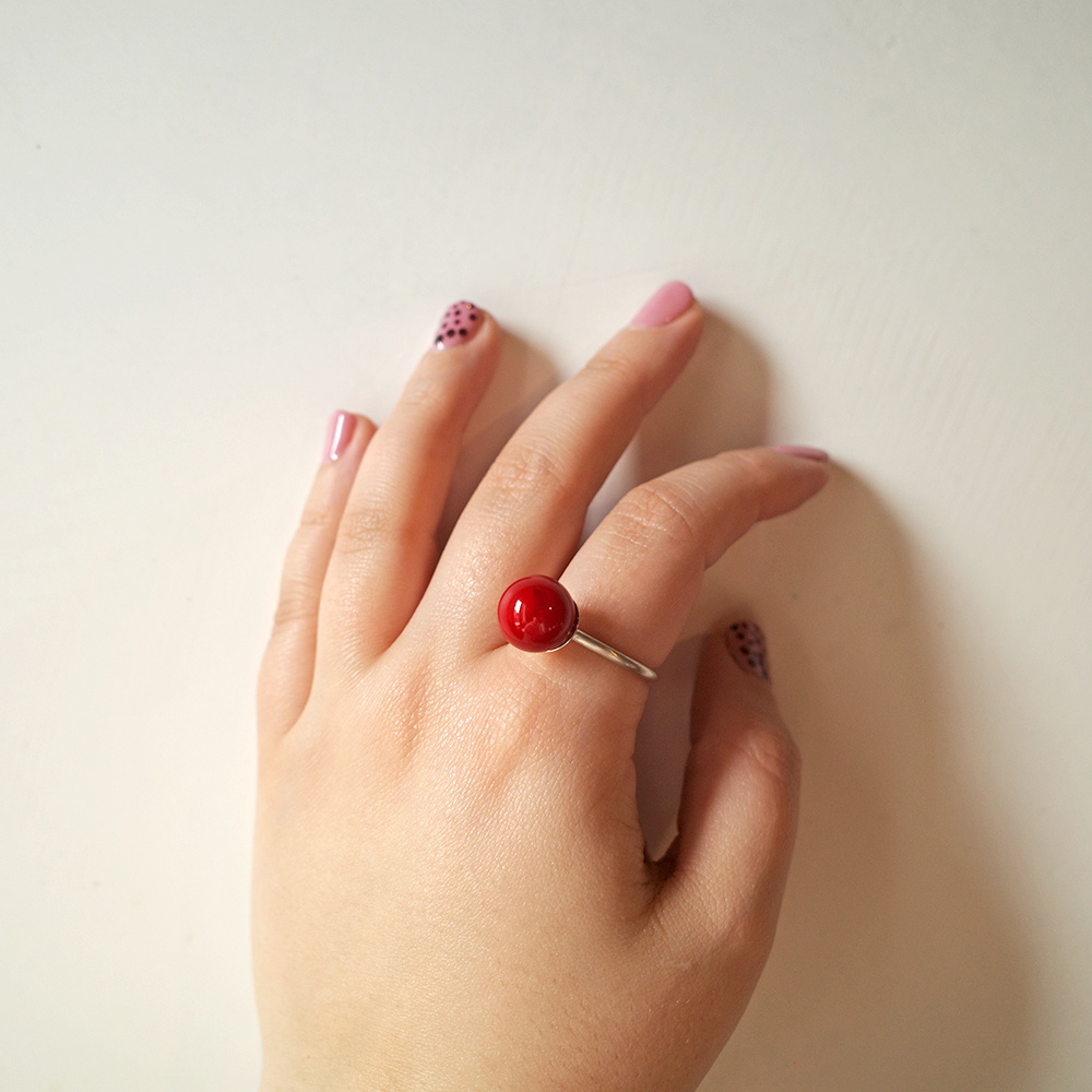Anello Assolo Rosso Porpora - immagine 3