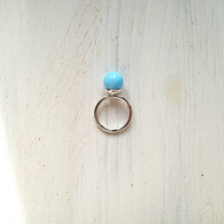 Anello Assolo Celeste Chiaro