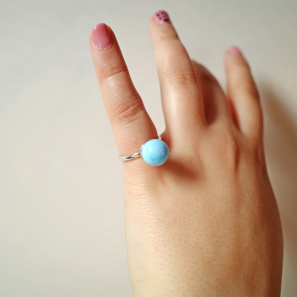 Anello Assolo Celeste Chiaro - immagine 3