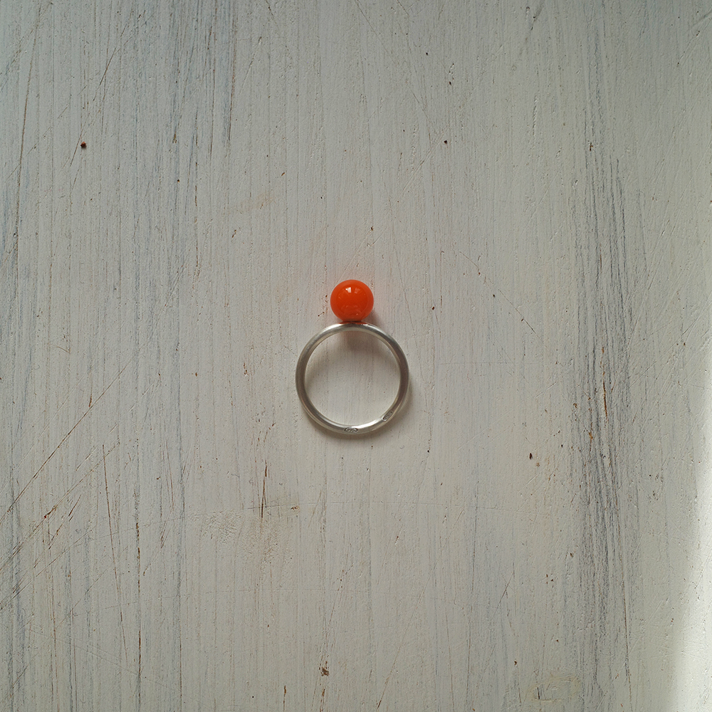 Anello Solitario Arancio