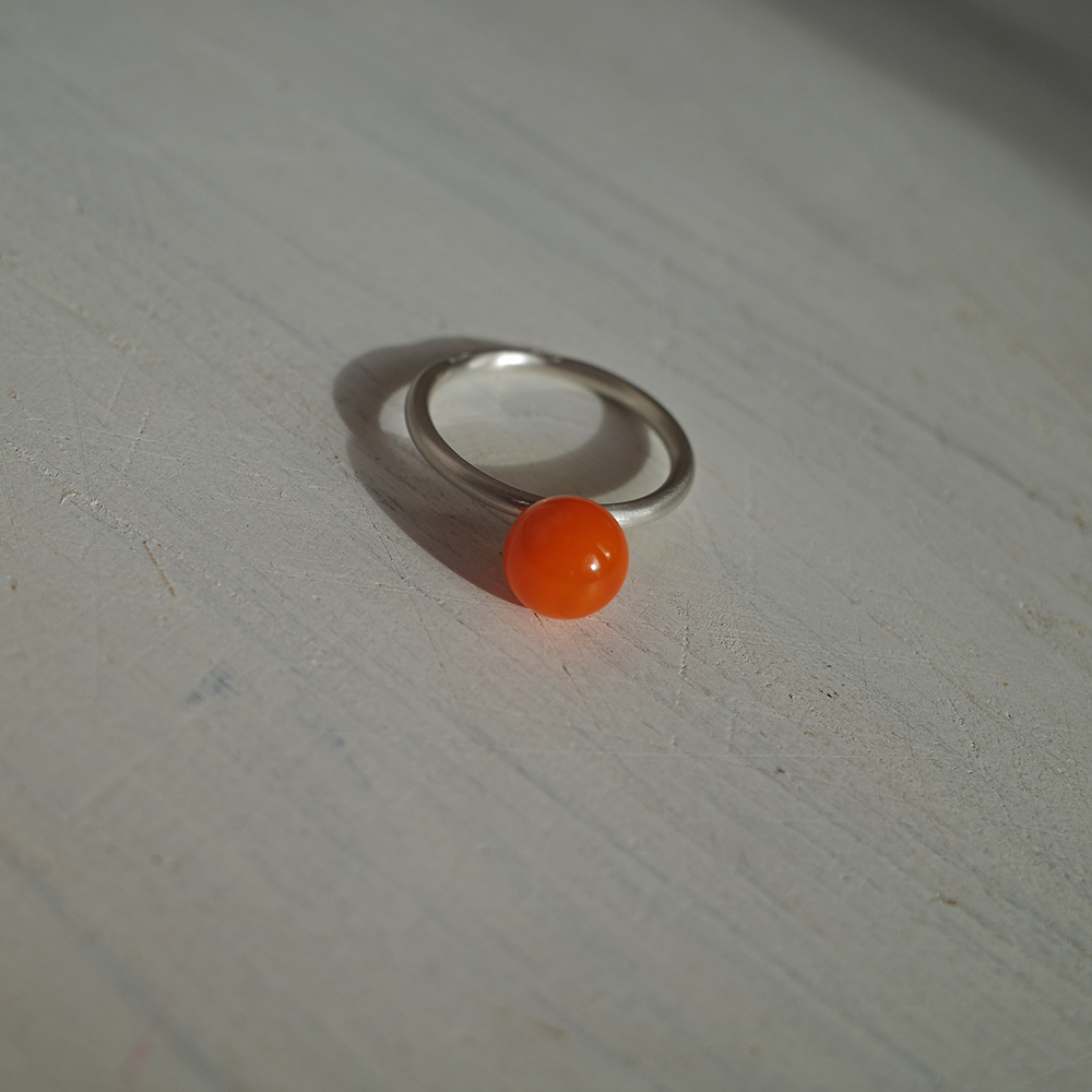 Anello Solitario Arancio - immagine 5