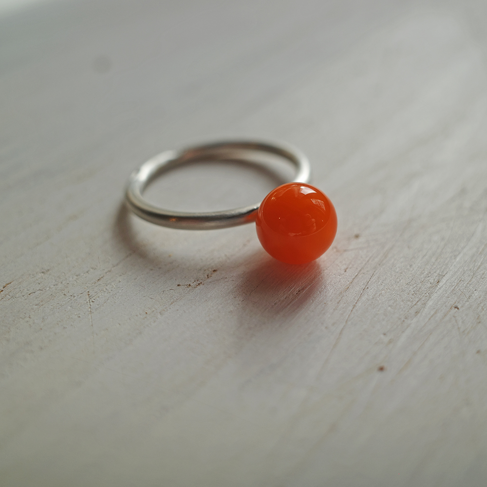Anello Solitario Arancio - immagine 4