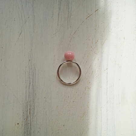 Anello Solitario Rosa Polvere
