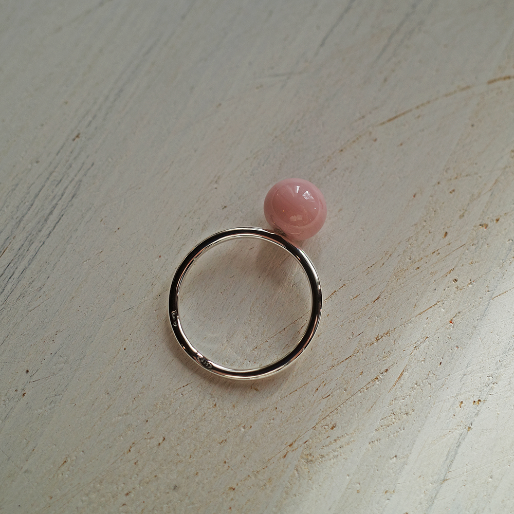 Anello Solitario Rosa Polvere - immagine 6