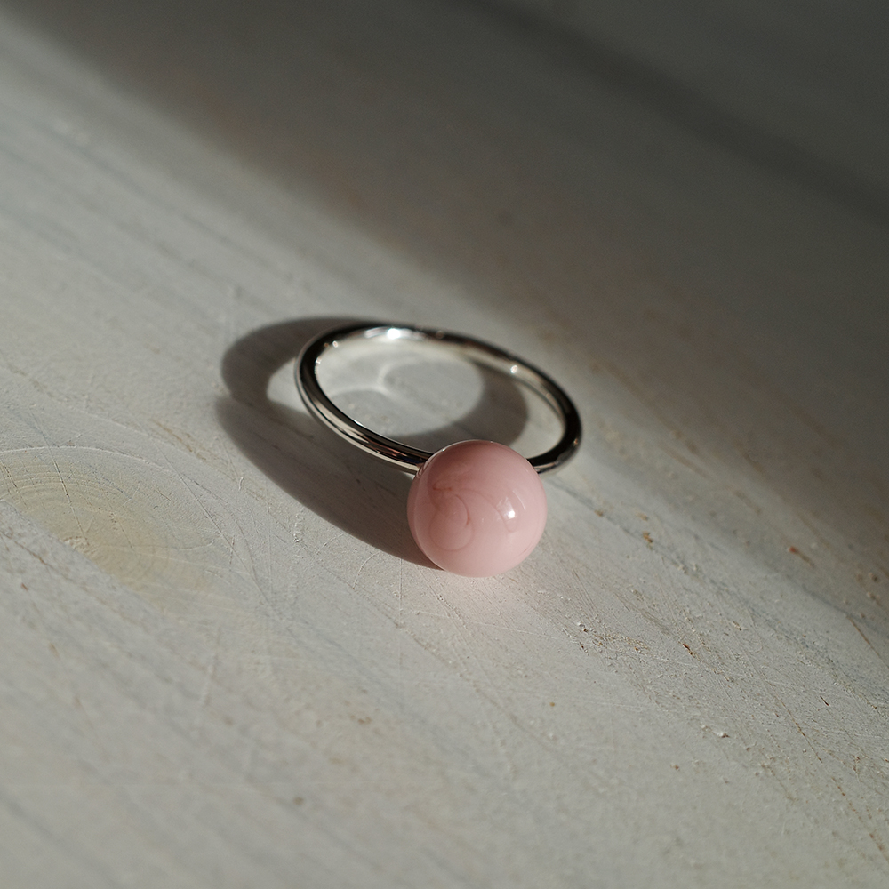Anello Solitario Rosa Polvere - immagine 5