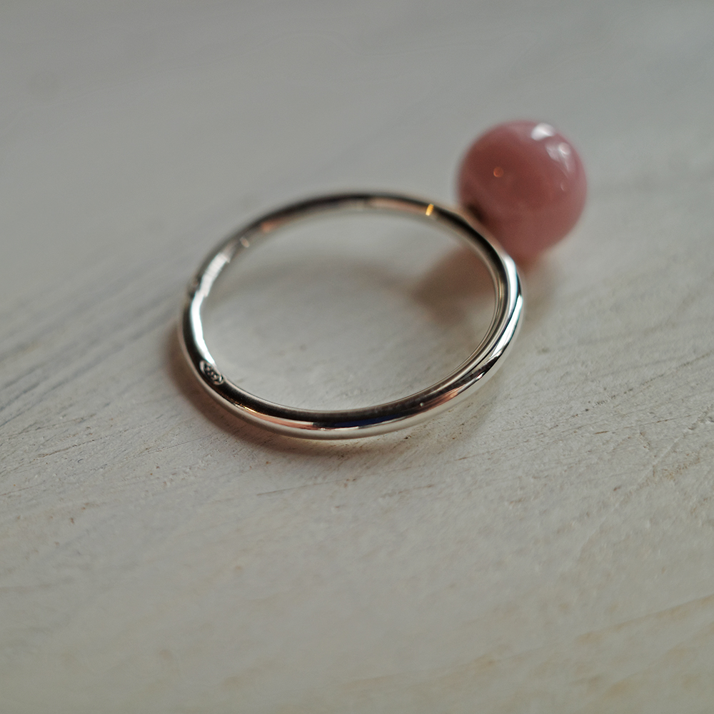 Anello Solitario Rosa Polvere - immagine 4