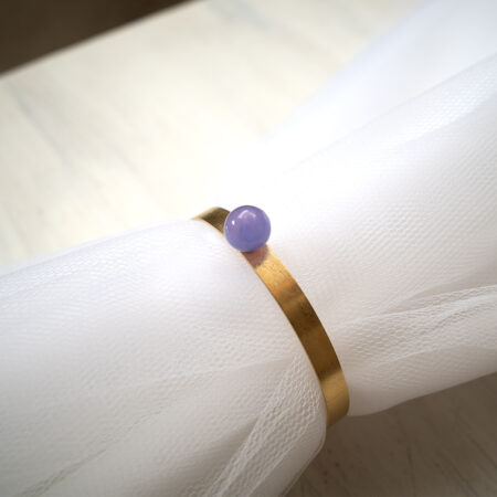 Bangles Solitario - Giallo oro con texture limata
