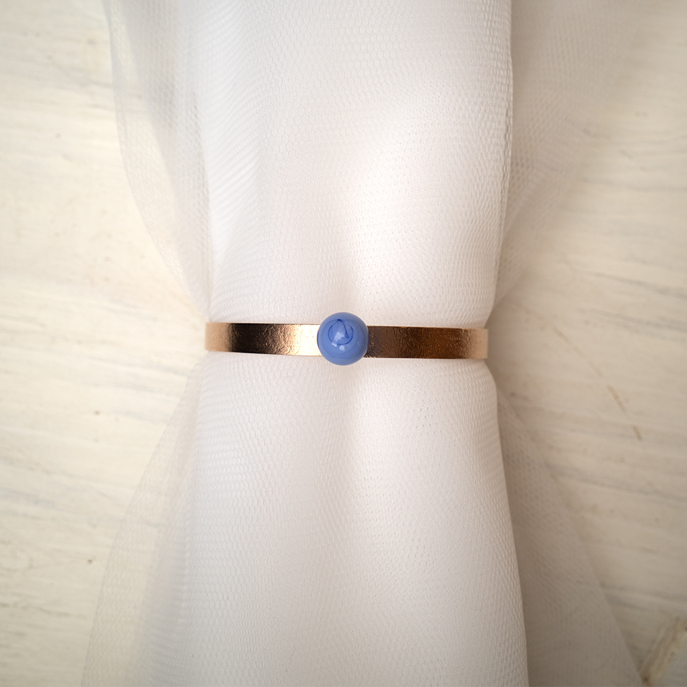 Bangles Solitario - Oro rosa con texture fresata - immagine 3